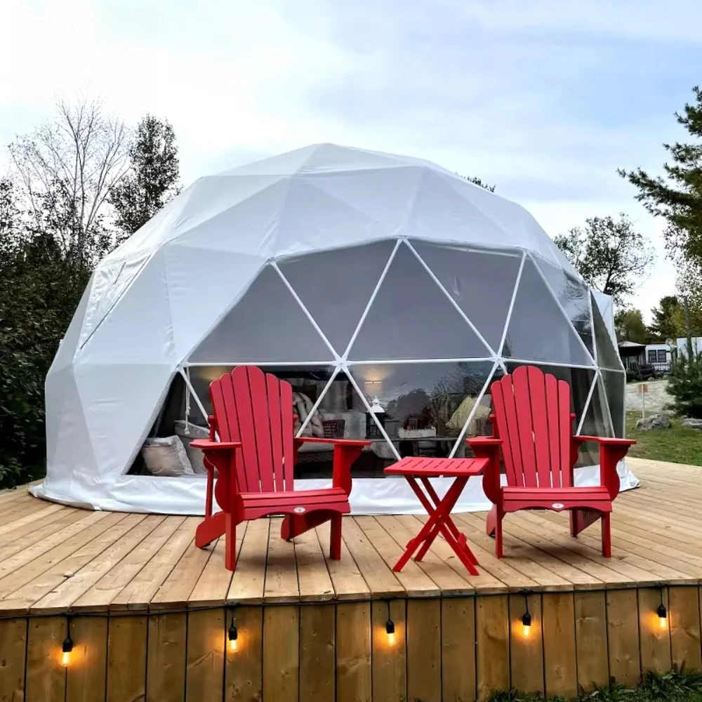 Luxury Waterproof PVC Glamping Dome Tent, Starry Sky Spherical Outdoor Hotel House for Resort Villa Commercial Rental