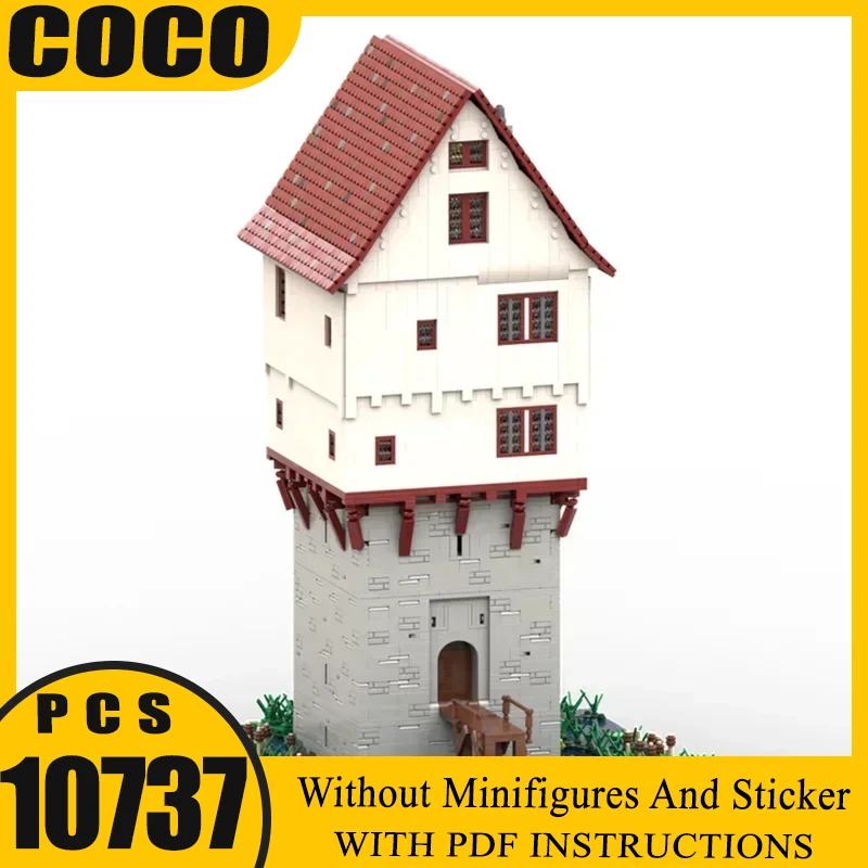 

Medieval Castle Model Moc Building Blocks German Tower Castle Technical Bricks DIY Assembly HolidayToys Birthday Gift