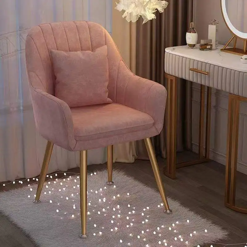 

*Nordic Velvet Modern Luxury Design Dining Chair with Gold Metal Leg Upholstered Furniture for Hotel Restaurant and Living Room