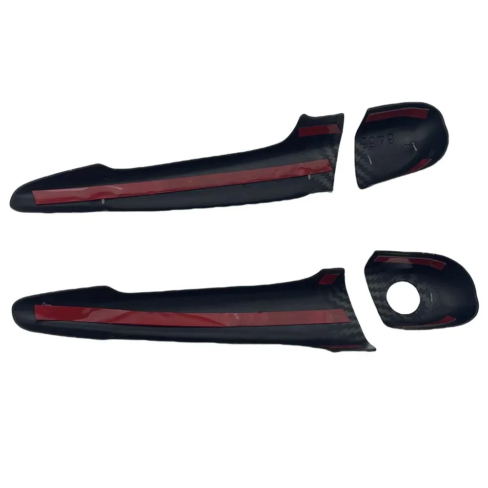 سيارة الديكور غطاء مقبض الباب لسيارات BMW Serie 3 E46 330ci 1996-2005 اكسسوارات السيارات ألياف الكربون ملصقات التصميم الخارجي #5