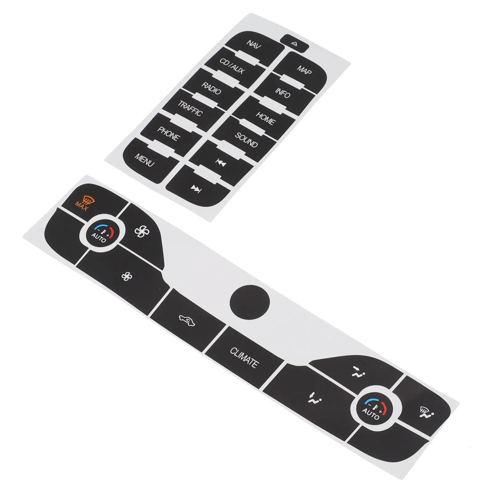 Elegant Design New Repair Sticker Repair Decal Sticker Repair Push Button 2 Pieces Auto Parts Black Car Accessories