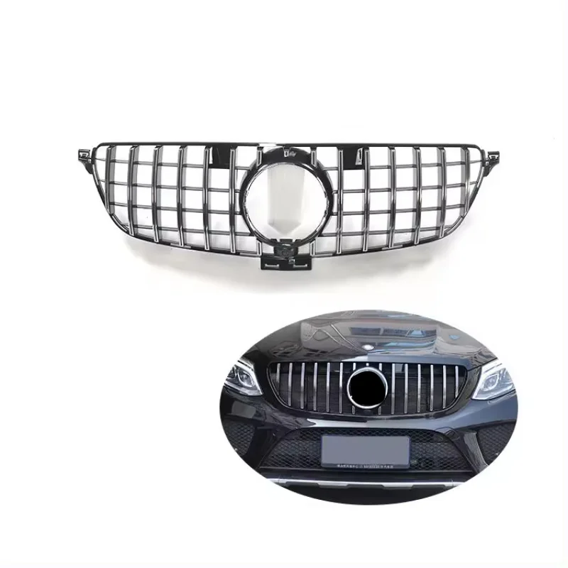 Latest 2022 Hot Sale For Mercedes-Benz GLS X166 W166 Update to Racing AMG GT-R Sport Style Year 16-19 Front bumper Grille