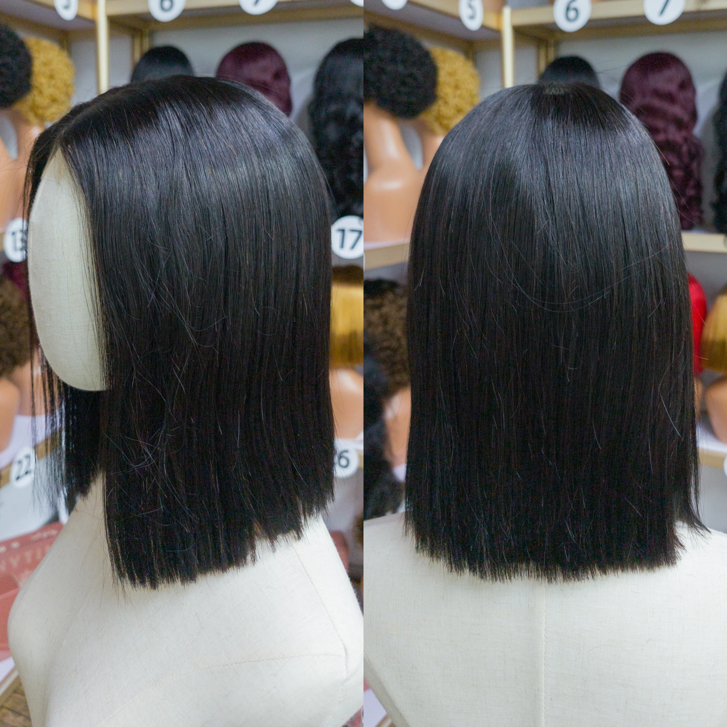 

2x6 HD Lace Closure Human Hair Bob Wig Short Human Hair Wigs Natural 300% High Density Lace Wig Vietnamese Bone Straight Bob Wig