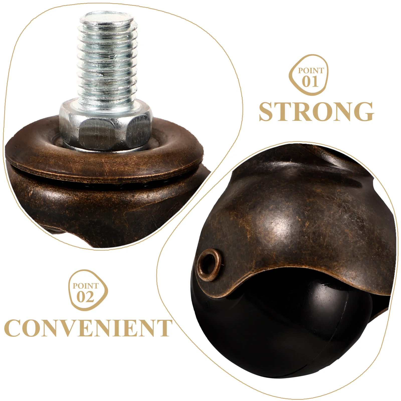 4 Pcs 1 5 Inch Threaded Rod PP Casters Swivel Furniture Wheels for Sofa Display Rack Handcart Replacement Office