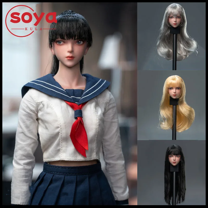 

EHTOYS EHTOYS004 1/6 Kui Movable Eyes Head Sculpt Carving Model Fit 12'' Female Soldier Pale Action Figure Body Dolls