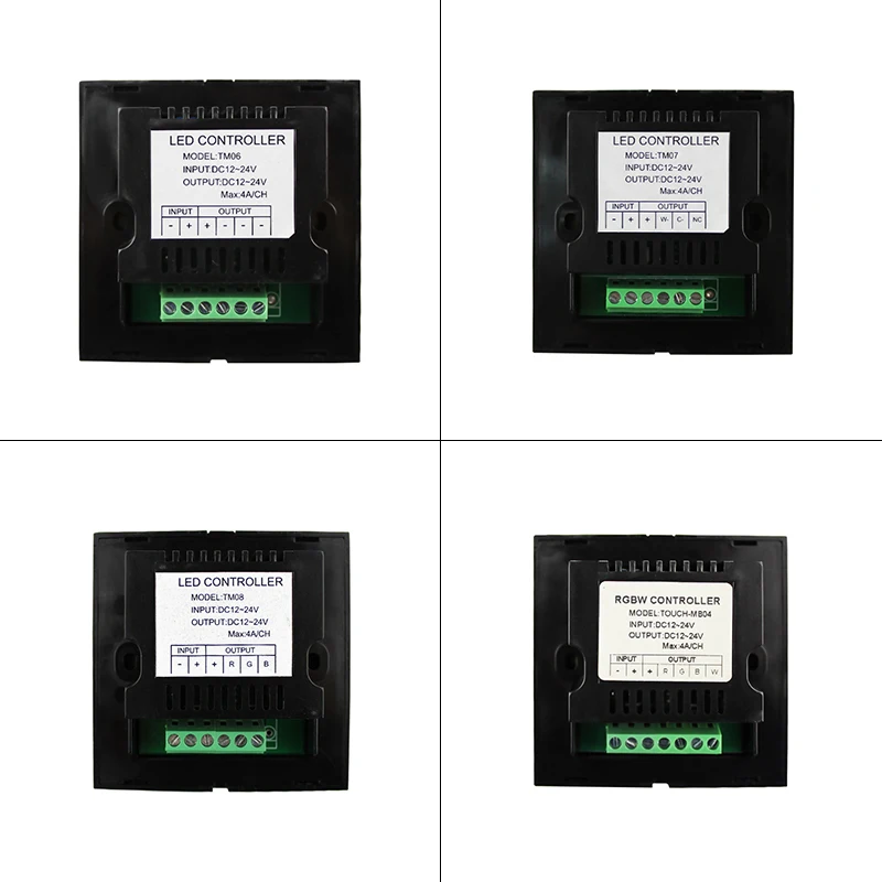 لوحة اللمس تحكم DC12V 24 فولت لون واحد CCT RGB RGBW LED قطاع ضوء الزجاج لوحة باهتة الحائط التبديل أضواء الشريط #5