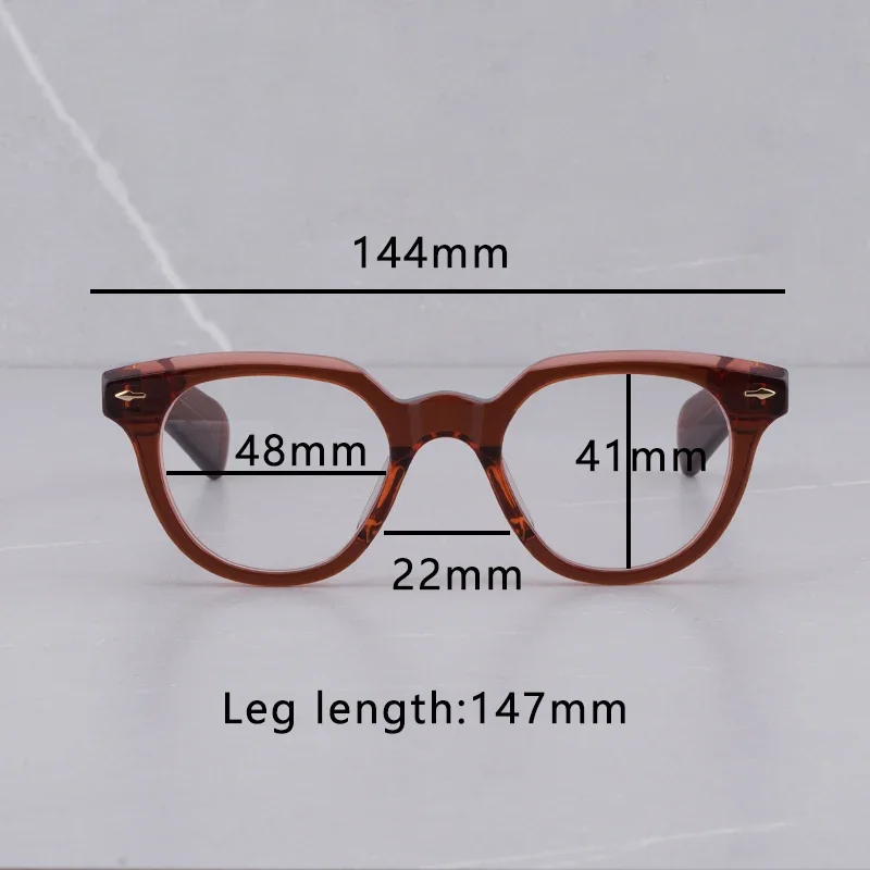 Acetate Vintage Oval Óculos para Homens e Mulheres, Miopia Óculos, Óculos Retro, Quadros, Designer