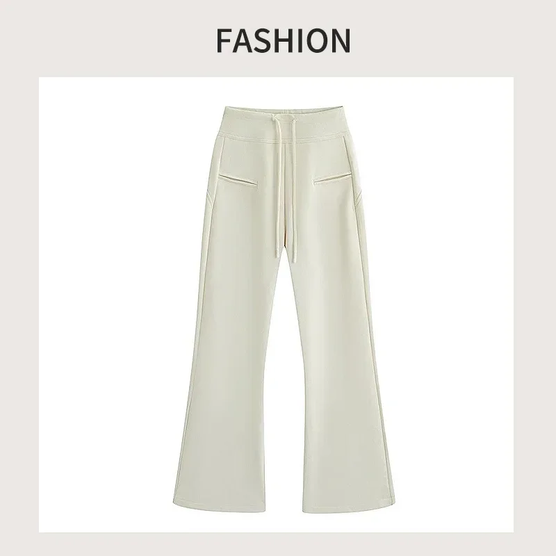 Black Flared Pants Women Spring Autumn 2025 New High Waist Slimming Bell-bottom Pants Supermodel Suit Micro Flared Trousers