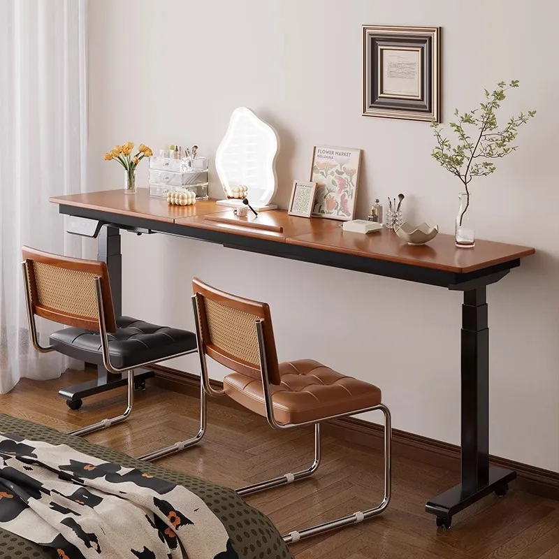 xx-& Apartment Suitable Electric Lifting Solid Wood Computer Desk Cross Bed & Lazy Learning Table with Movable Feature*