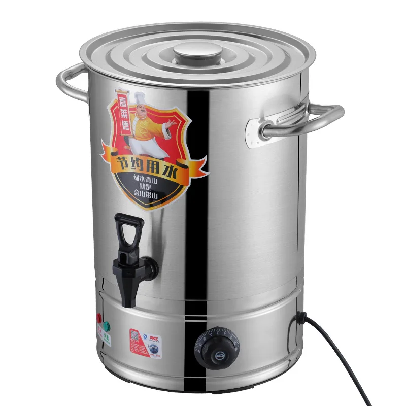 Electric Heating Water Bucket Stainless Steel Commercial Insulated Boiling Bucket Large Capacity Soup Herbal Tea 70L 2800W