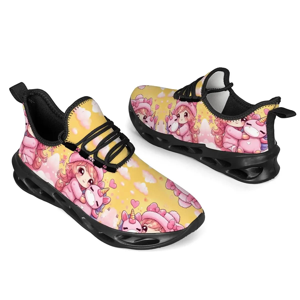 

Повседневная обувь на плоской сетке для мужчин и женщин, двухцветная двухцветная перфорированная подошва на шнуровке, новая дышащая спортивная обувь с мультяшным кроликом