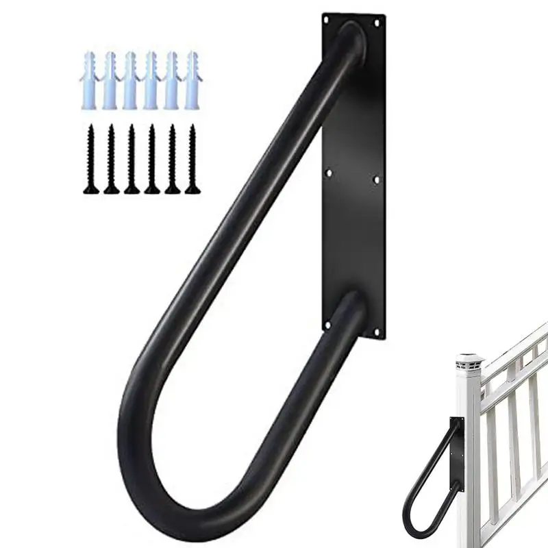 

U-образные лестничные перила, Нескользящие лестничные перила, угловые Настенные перила для лестницы, ручные поручни для лестницы, перила для пожилых, гаражное крыльцо