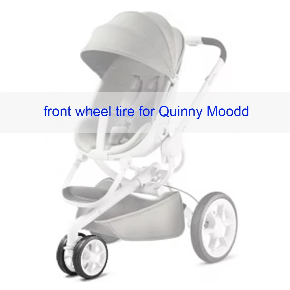 Custom PU Tire For Quinny Moodd Front Wheel With Tread Anti Slip Tubeless All Terrain DIY Replacement Baby Stroller Accessories