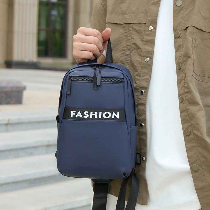 Men's Waterproof Single-Shoulder Crossbody Bag for Business Commuting, Large Capacity Sports Crossbody Chest Bag, Trendy