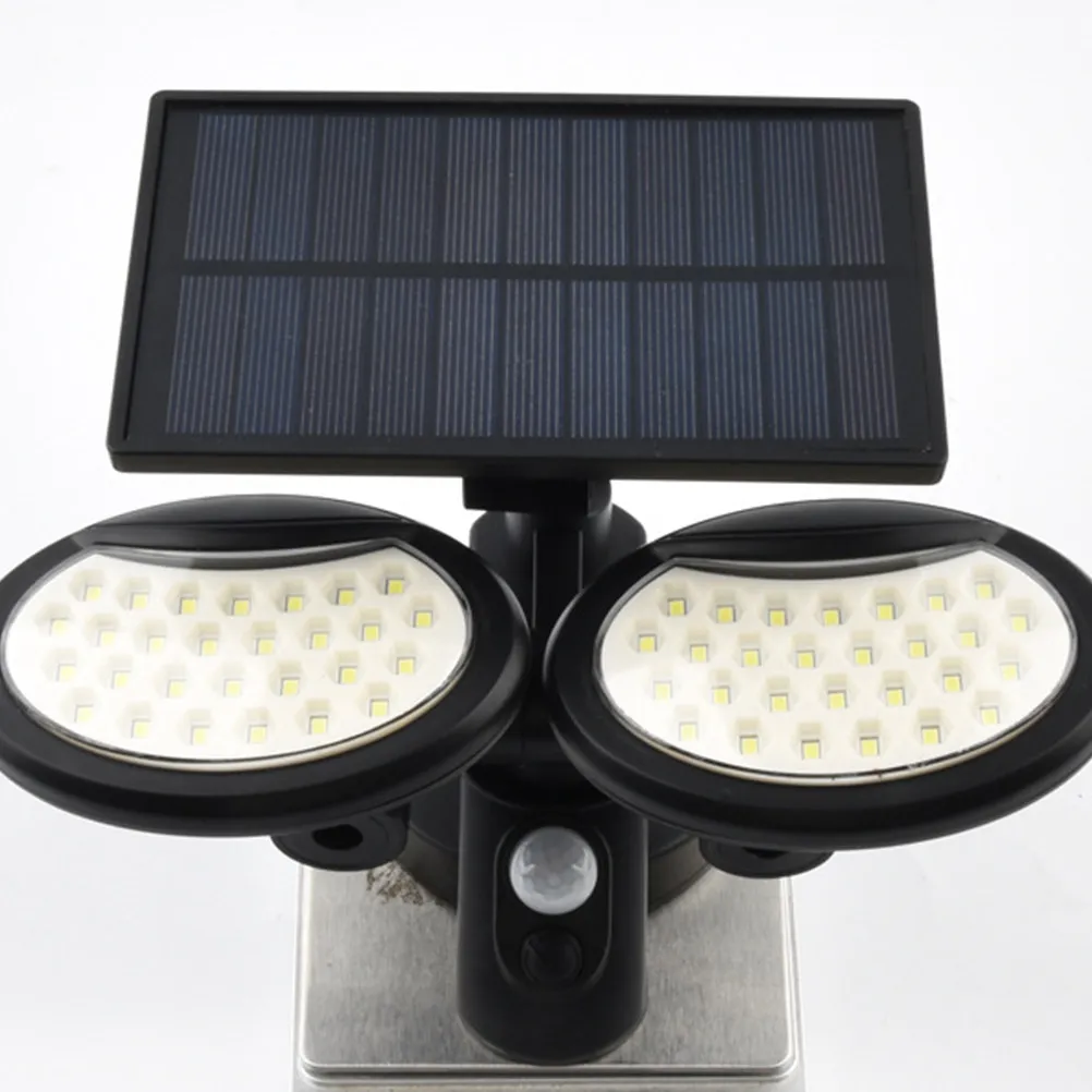 

1Pcs Solar Wall Lamp Dual-Headed Body Sensor Outdoor Waterproof Light Adjustable Mode Garage Garden Street Lighting