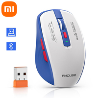 Xiaomi 2.4G Dual-mode Silent Wireless Bluetooth Mouse Wireless RGB Light Desktop PC Computers Notebook Laptop Mice Gaming Mouse