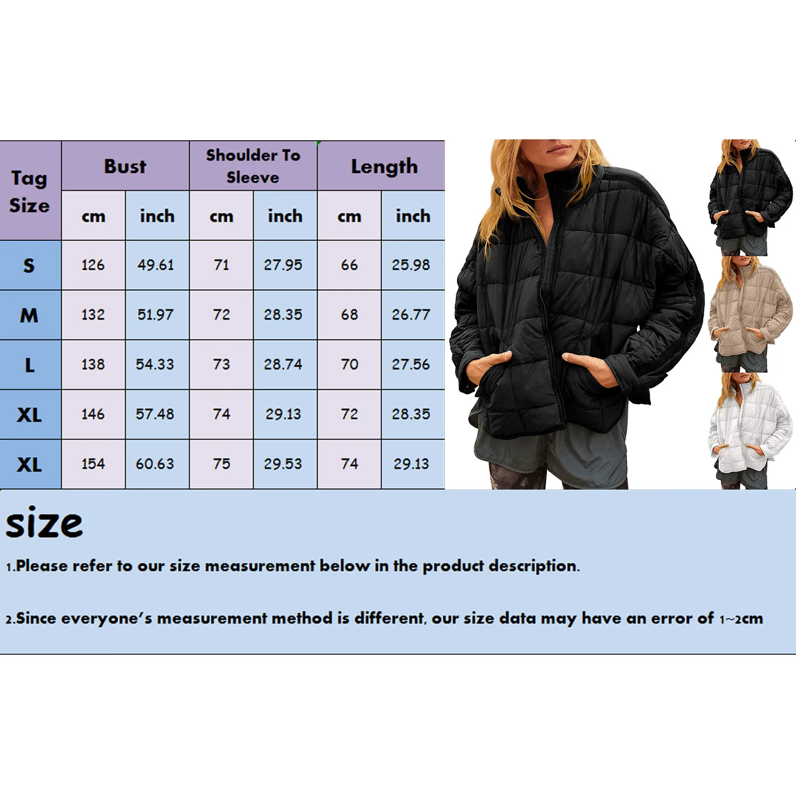 2024 Short Winter Jacket Women Parkas Coat Winter Stand Collar Zip Up Autumn Winter Coat Lightweight Warm Puffer Jacket Outwear