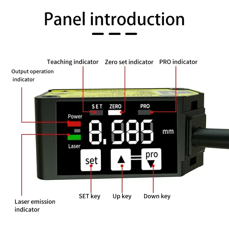 FSD22-series 4-20mA0-5 high precision digital display for laser displacement distance thickness measuring sensor