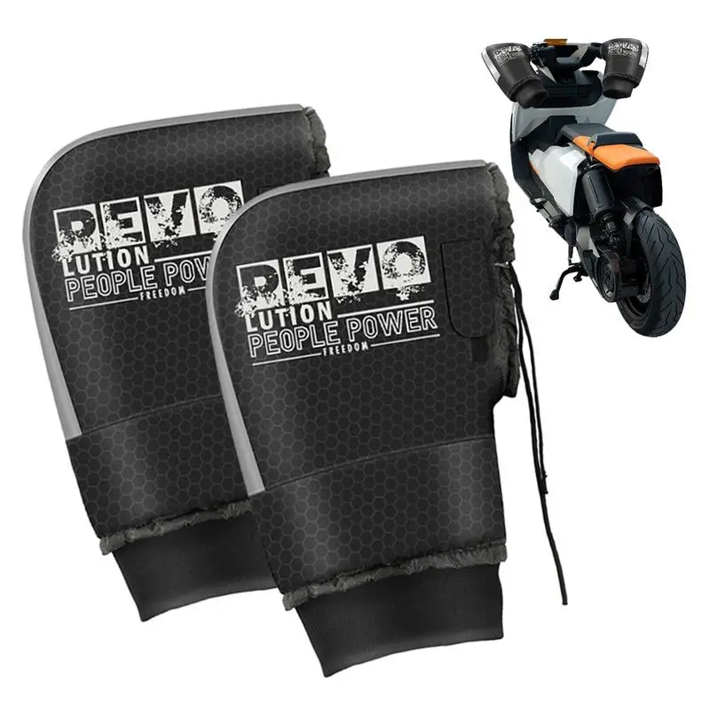 

2pcs/set Motorbike Handlebar Gloves Winter Cycling Muffs Snowmobile E-Bike Motorbike Thermal Gloves Motorcycle Accessories