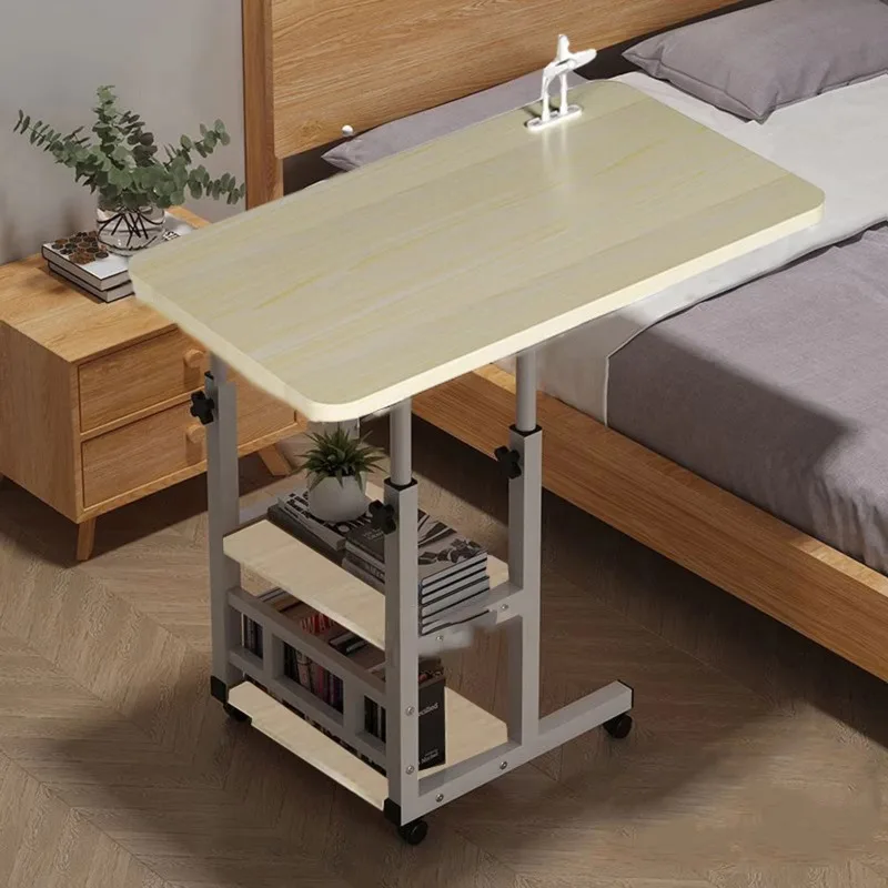 Factory Direct Compatible WithRolling Bedside Table Multi-Functional Wheeled Movable Height Adjustable Table Bedside