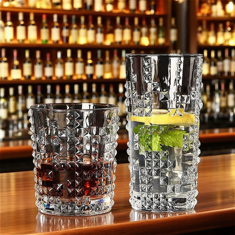 

315ml/350ml High-end Cocktail Glass Transparent Collins Glass European Style Wine Glasses Luxury Party Wine Utensils Drinkware