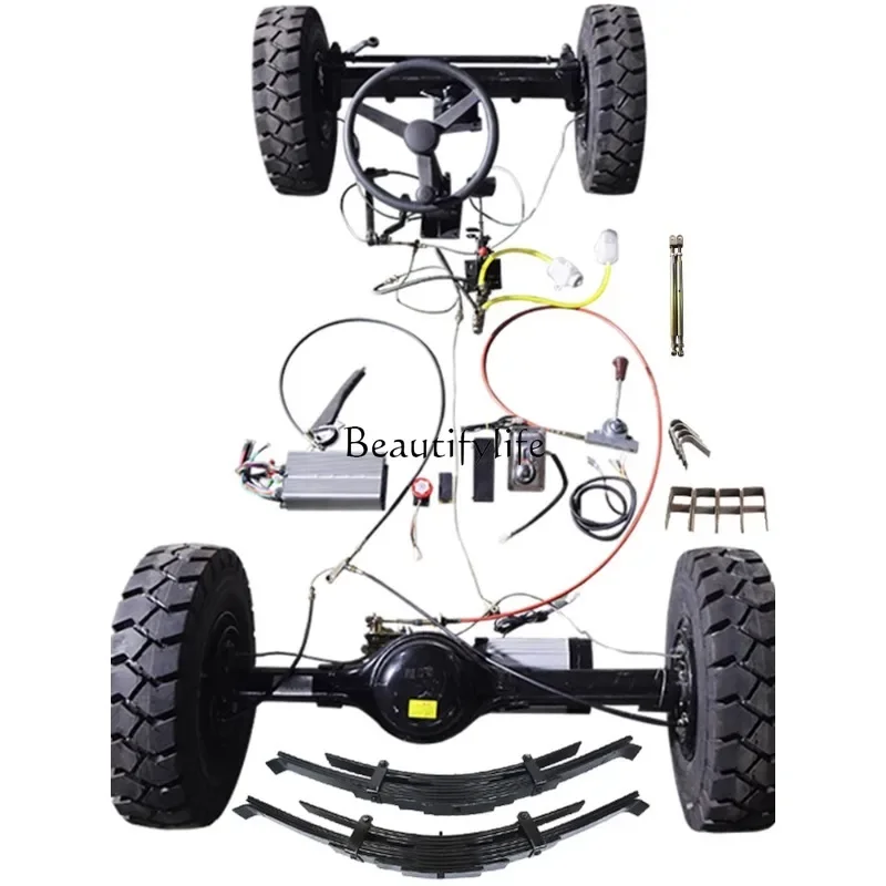 Carregar 3 toneladas kit quad modificado para serviço pesado, freio a óleo, direção do eixo dianteiro, engrenagem variável, conjunto do eixo traseiroQ