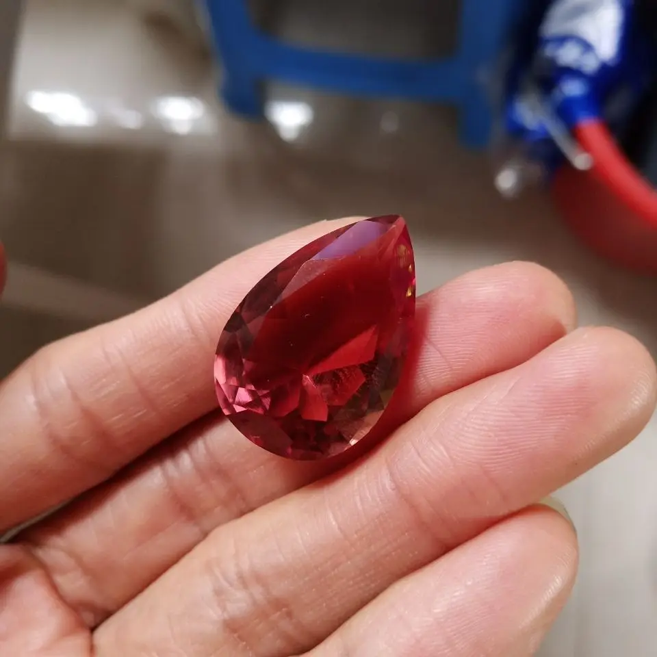 42 karat Turkish sultanite diasconite chameleon pendant Drop shaped main stone sweater Chain stone 20x30mm