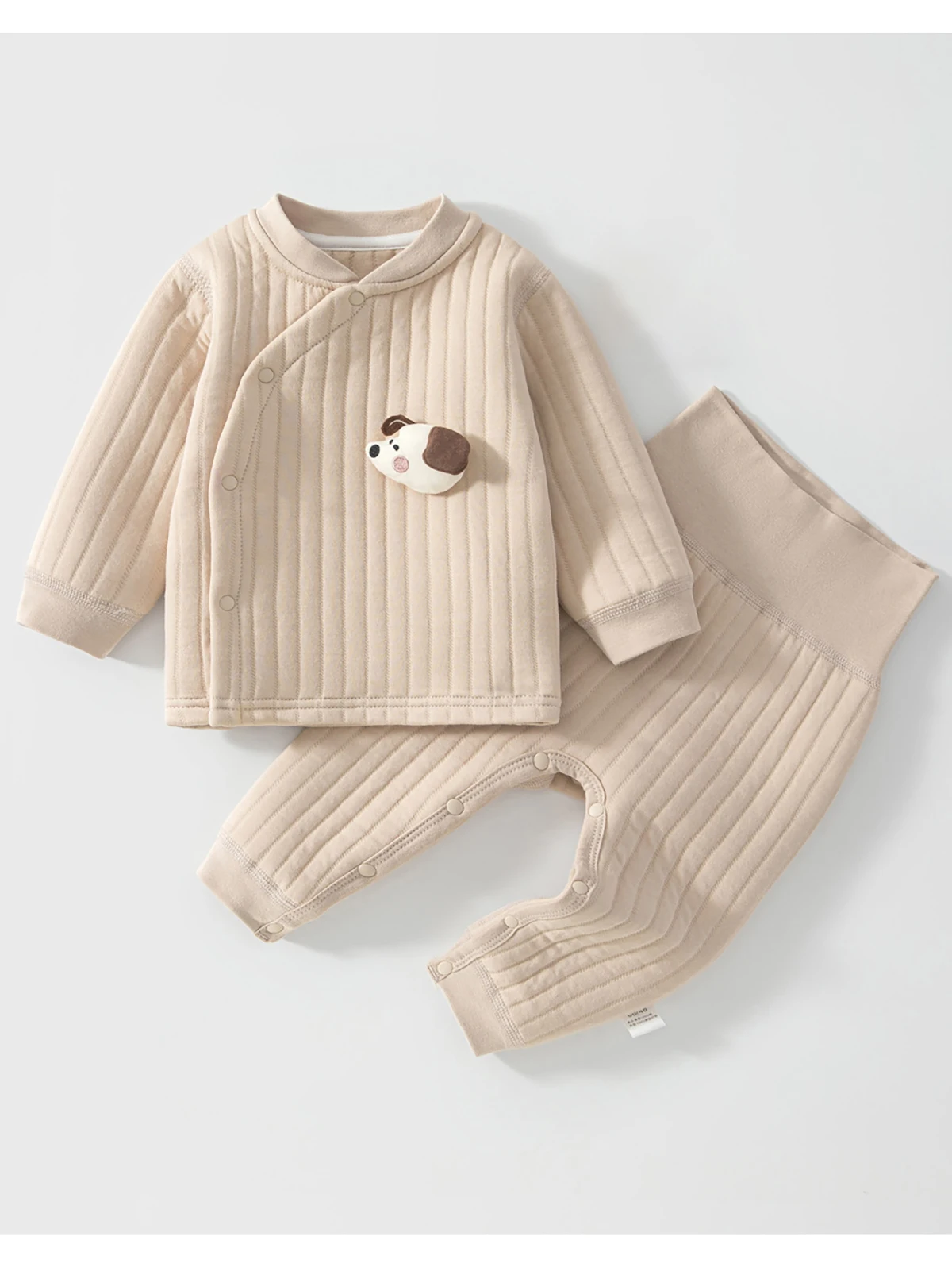 Autumn Winter Thermal Underwear Suit Boys Girls Quilted Pajama 2Pcs Sets Warm Sleepwear for Newborn Baby