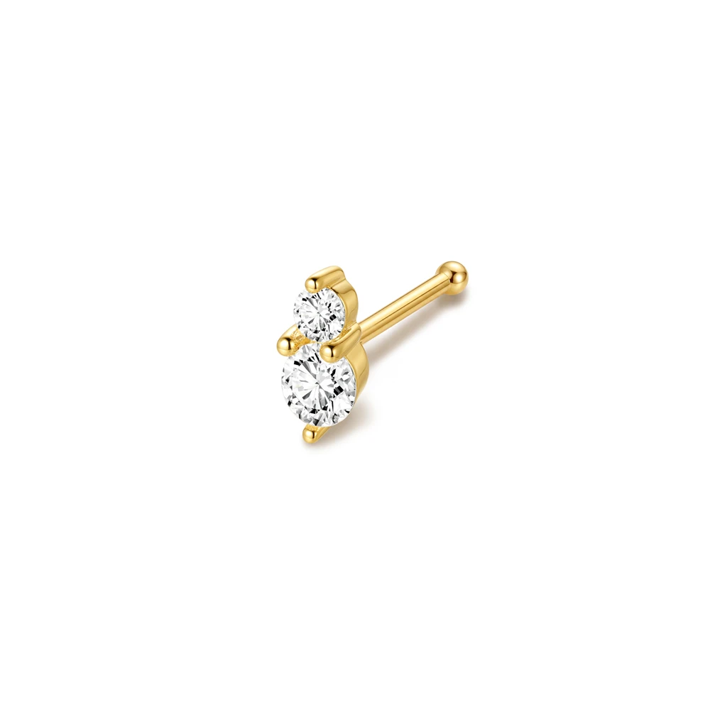 CANNER 925 Sterling Silver Mini Dainty Flat Back Piercing Stud Zircon Heart Star Moon Leaf Cartilage Helix Tragus Earring Women