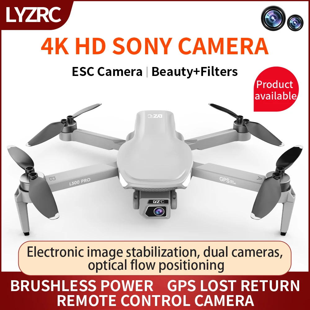 L500 PRO GPS Drone, 4K Professional HD Dual Camera, 5G WiFi FPV RC Quadcopter, Brinquedos Presentes