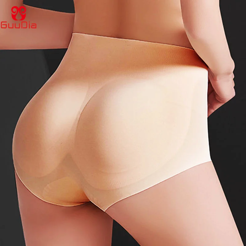 GUUDIA majtki z wyściełaniem Butt Enhancer większy tyłek wzmocnienie fałszywe Booty bielizna brzoskwiniowy tyłek Shaper figi seksowny modelujący tyłek dół