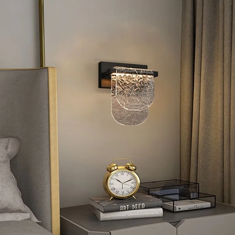 New Italian Luxury Water Ripple LED Wall Light Artistic for Master Bedroom Living Room Background