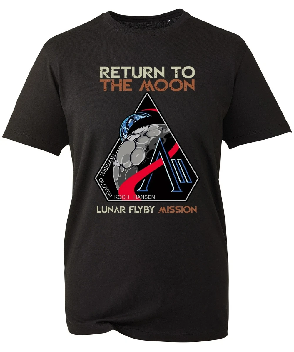 Artemis II Return to the Moon 2026 T-shirt, Lunar Flyby Mission T-shirt for Couples, All Seasons, Streetwear Shirt