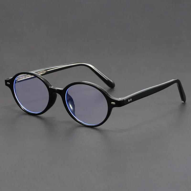 DDDLONG نظارات دائرية وصفة طبية إطار النظارات للرجال النساء عدسة بصرية يمكن استبدال النظارات D656