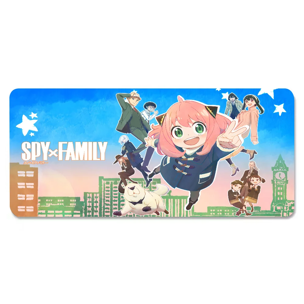 S-SPY X Family Kawaii Mousepad Large Anti-Slip Mouse Pad Stitched Edges Mat Durable Desk Laptop Gaming​ Keyboard Pad XXL