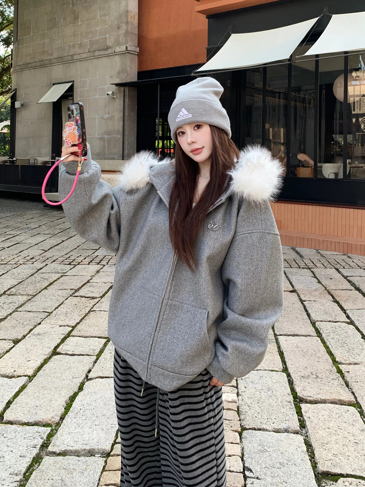 

Утепленная стеганая шерстяная куртка с капюшоном на молнии, женская модная зимняя верхняя одежда в корейском стиле, прямой крой