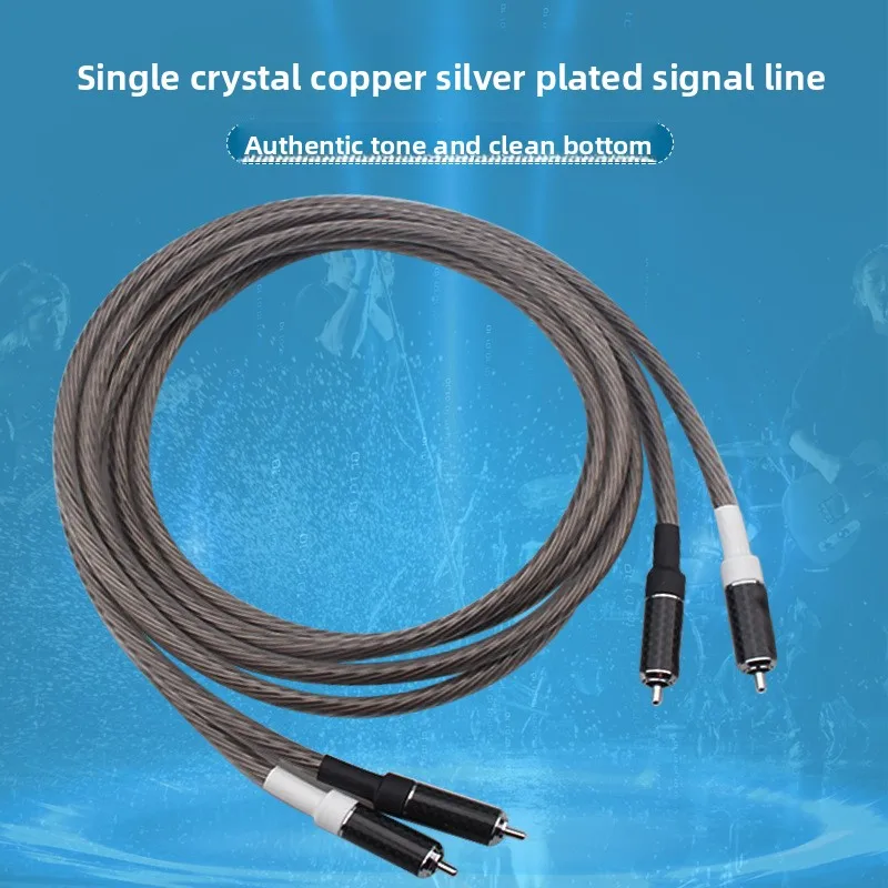 Xangsane/Elephant God, Monocrystalline Copper Signal Cable Carbon Fiber HiFi Audio Cable Dual Lotus Audio Speaker