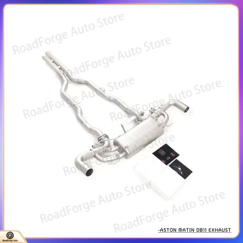 For Aston Martin DB11 Catback Exhaust System Stainless Steel Mid Tail Pipe Muffler Tip with Vacuum Valve Racing Sound