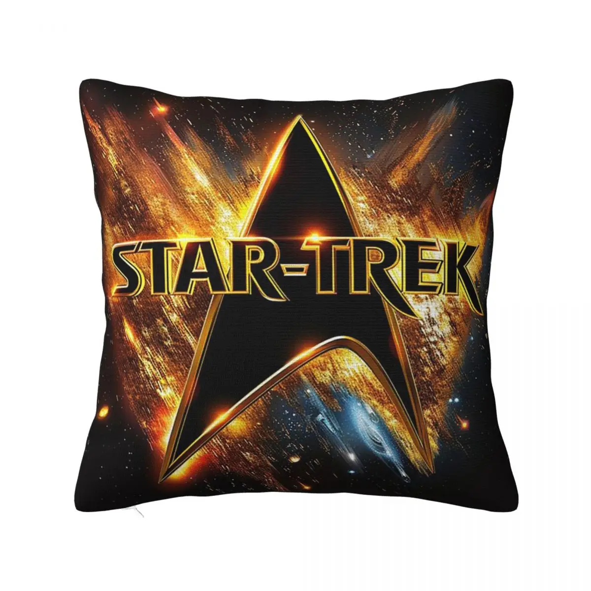 Star Treks Science Fiction TV Series Square Pillowcase Pillow Cover Cushion Zip Decorative Throw Pillow for Home Living Room