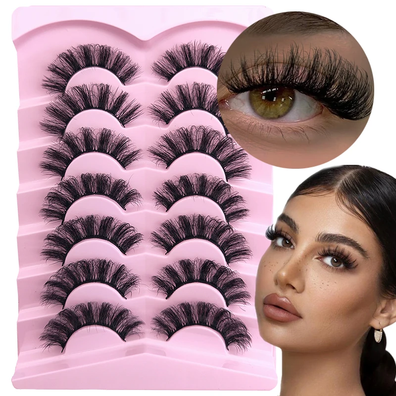 14쌍 2박스 D 컬 인조 속눈썹, 천연 속눈썹, 폭발 줄무늬 D 컬 속눈썹, 확장 스트립 속눈썹
