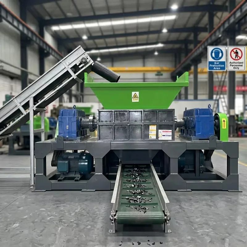 Customized Double Shaft Scrap Metal Recycling Copper And Aluminum Paint Bucket Drum Scrap Metal Shredder Waste Plastic Crusher