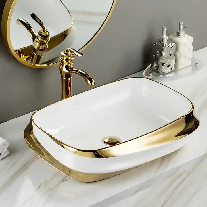 

Similar to luxury royal counter top cheap hand wash gold basin