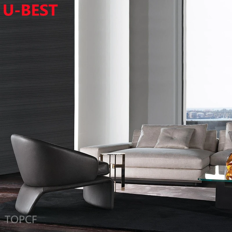 U-Best Italian Designer Hotel Lobby Lounge Chair  Lazy Chair Cadeira Chaises Silla Sillones Sedie Living Room Poltronas