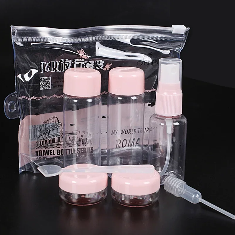 7pc/Set Travel Mini Makeup Cosmetic Face Cream Bottles Empty Make Up Container Bottle