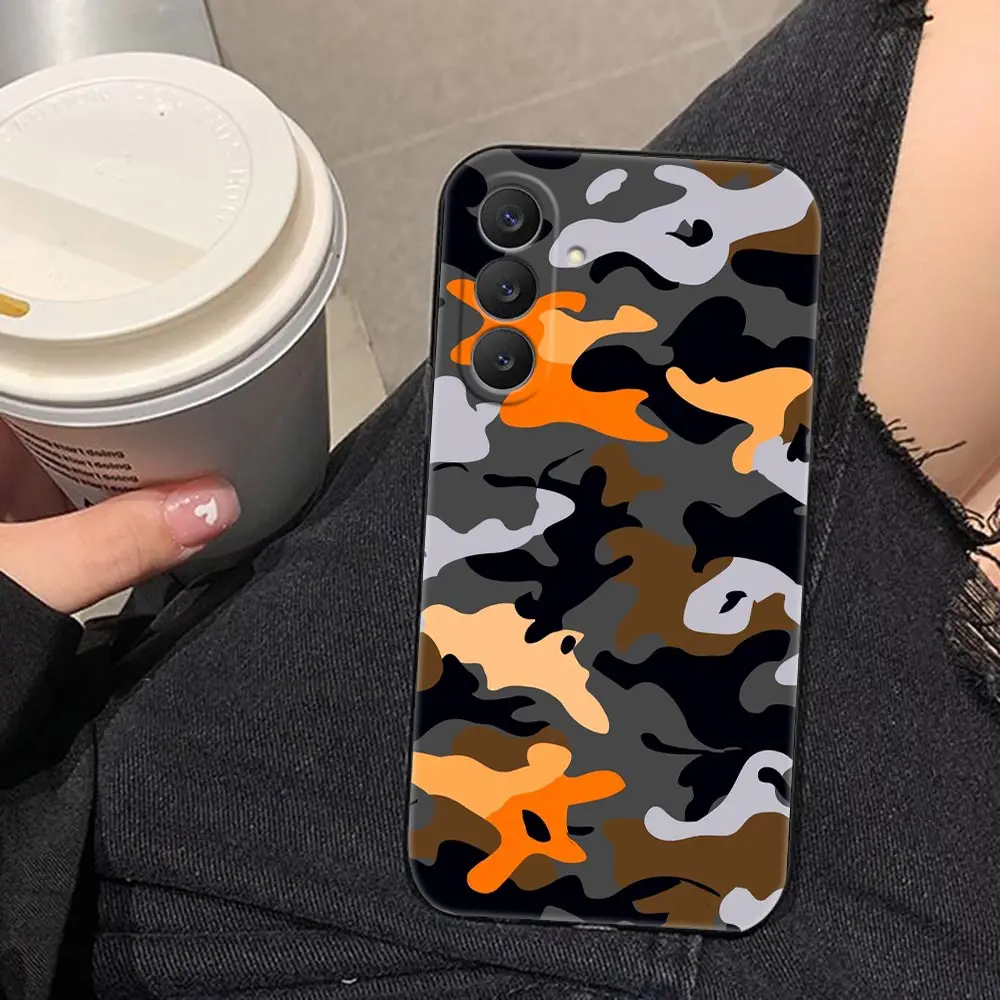 Blue Green Orange Camouflage Cover Phone Case For Samsung Galaxy S26 S25 S24 S23 S22 S21 S20 FE Ultra Plus Lite Case Funda Shell