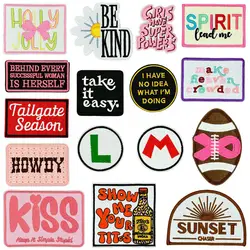 Emblem Clothing Accessories Badge Sticker Embroidered Embroidery Sticker Iron-on Patches