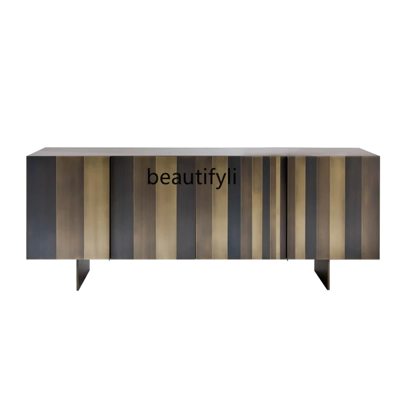 

Side cabinet, guest restaurant modern light luxury storage cabinet against the wall tea cabinet