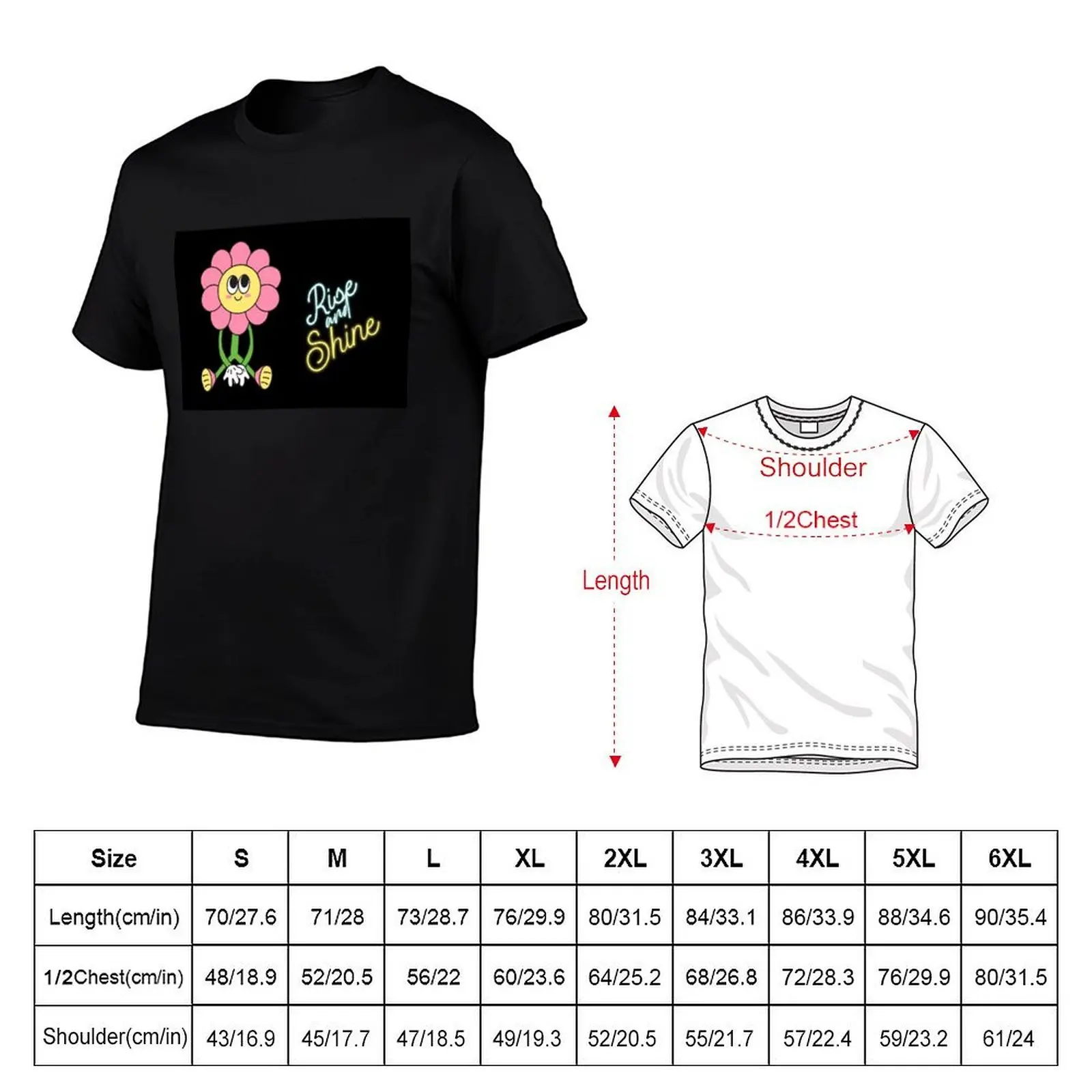 Rise and shine T-Shirt korean fashion baggy shirts funny t shirts for men