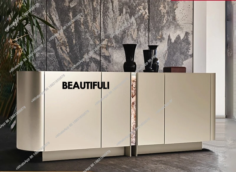 

Italian light luxury porch cabinet, minimalist screen partition cabinet, living room against the wall, dining side cabinet