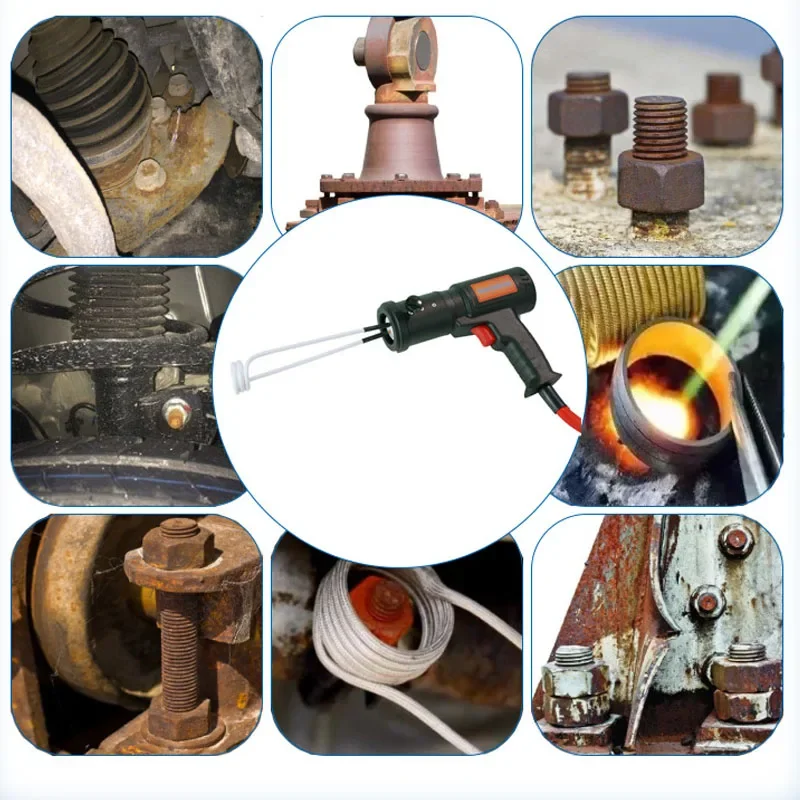 

Схема DIY для ремонта автомобиля, инструменты для снятия болтов, новый 1500 Вт, магнитный индукционный нагреватель, портативный беспламенный индукционный нагреватель